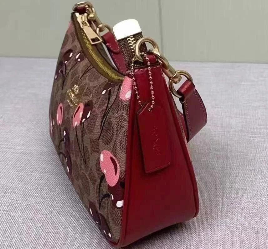 COACH Teri Shoulder Bag Signature Canvas Cherry Print CY694 – Japan Outlet
