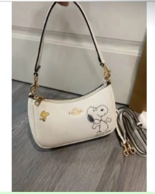 COACH x PEANUTS Teri Shoulder Bag Snoopy Chalk Multi