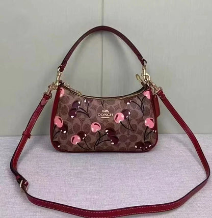 COACH Teri Shoulder Bag Signature Canvas Cherry Print CY694 – Japan Outlet