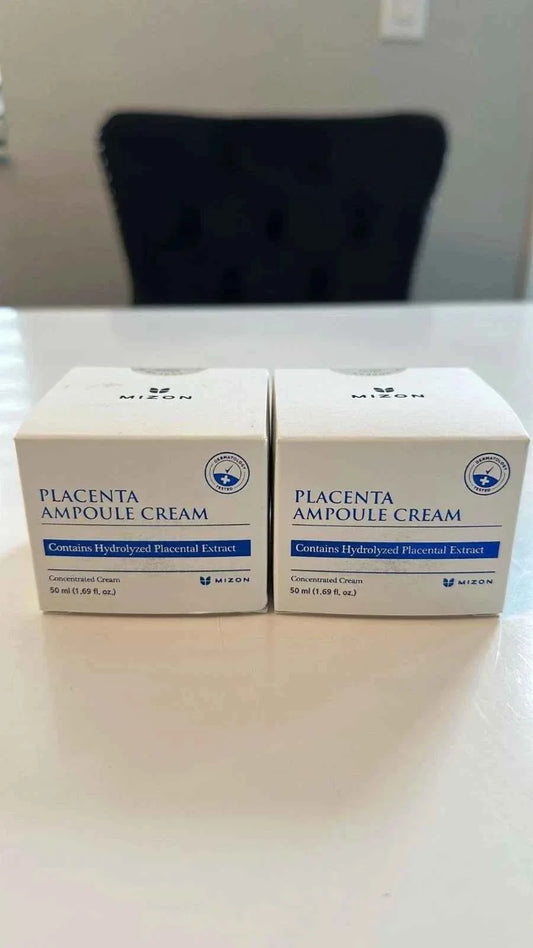 Title: 2 Pack Mizon Placenta Cream 50ml | Firming, Anti-Wrinkle & Deep Moisturizing K-Beauty Skincare