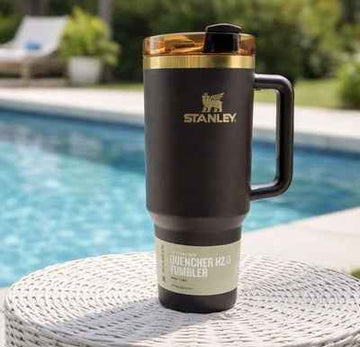 Short Title: Stanley Chocolate Gold Quencher H2.0 FlowState Tumbler 40 oz