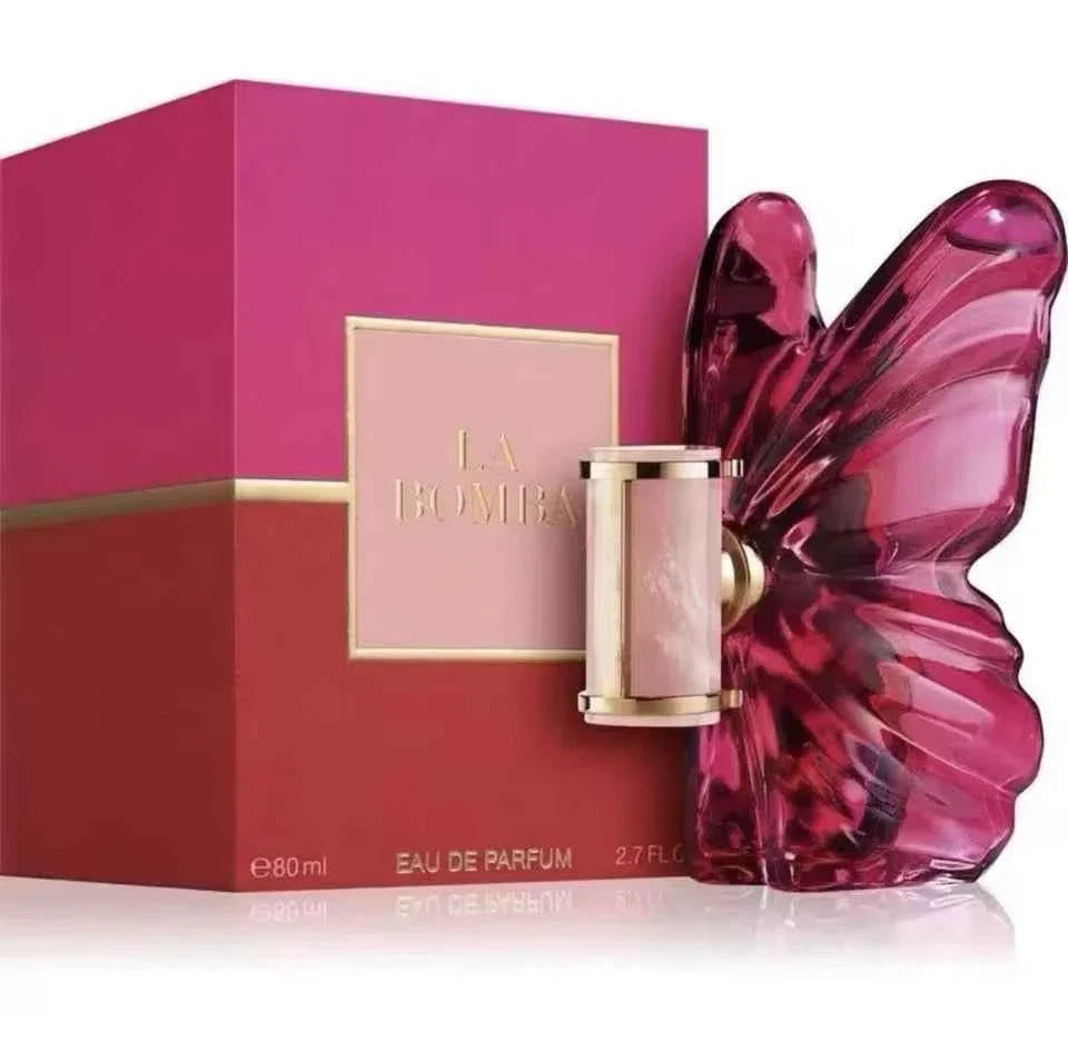La Bomba EDP Spray 80ml / 2.7 oz Bold Fruity Floral Fragrance Butterfly Bottle NEW