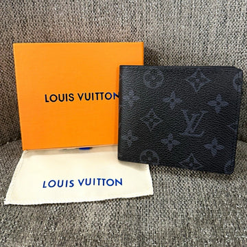 Louis Vuitton Black Monogram Bifold Wallet with Box & Dust Bag