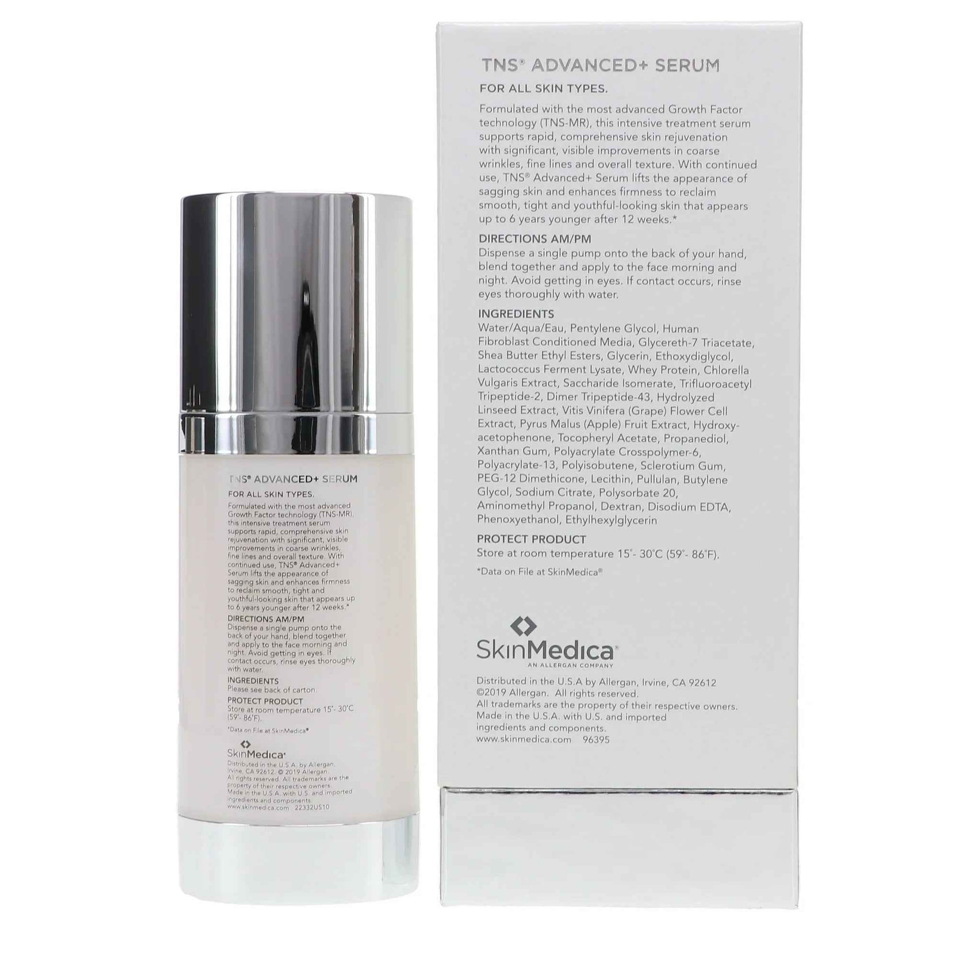 SkinMedica TNS Advanced+ Serum 1 oz – Anti-Aging Skin Rejuvenation Treatment (Sealed)